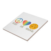 Peace Love Pickleball Tegeltje (Zijkant)