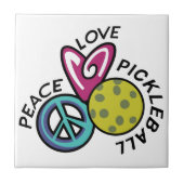 Peace Love Pickleball Tegeltje (Voorkant)