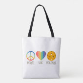 Peace Love Pickleball Tote Bag (Achterkant)