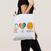 Peace Love Pickleball Tote Bag (Dichtbij)