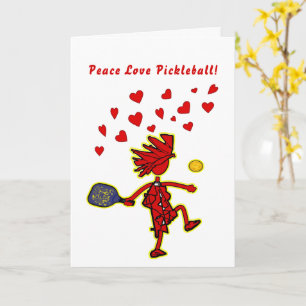 Peace Love Pickleball Valentijn Kaart