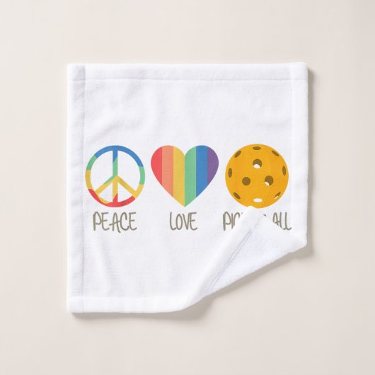Peace Love Pickleball Washandje (Wasdoekje)