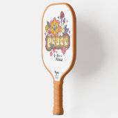 Peace Love & Pickleball Word Art Custom Text Name Pickleball Paddle (Links)