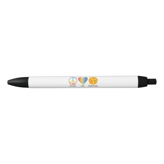 Peace Love Pickleball Zwarte Inkt Pen (Voorkant)