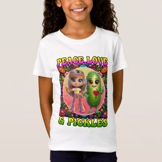 Peace Love & Pickles T-shirt (Voorkant)