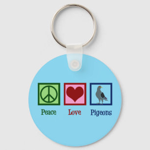Peace Love Pigeons Sleutelhanger