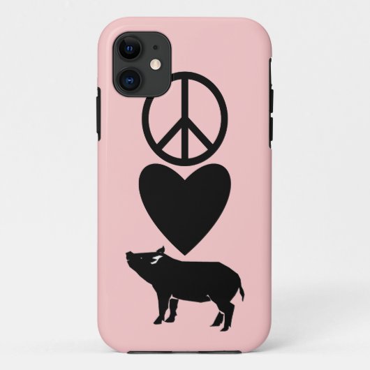 Peace Love Pigs iPhone 5 amper Hoesje (Achterkant)