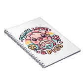 Peace Love & Pigs Notitieboek (Rechterzijde)