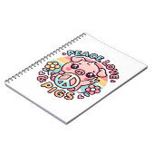 Peace Love & Pigs Notitieboek (Linkerzijde)