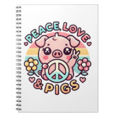 Peace Love & Pigs Notitieboek (Voorkant)