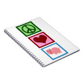 Peace Love Pigs Notitieboek (Rechterzijde)