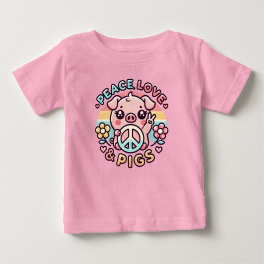 Peace Love & Pigs Peuter Shirt (Voorkant)