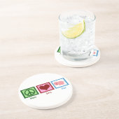 Peace Love Pigs Zandsteen Onderzetter (Zijkant)