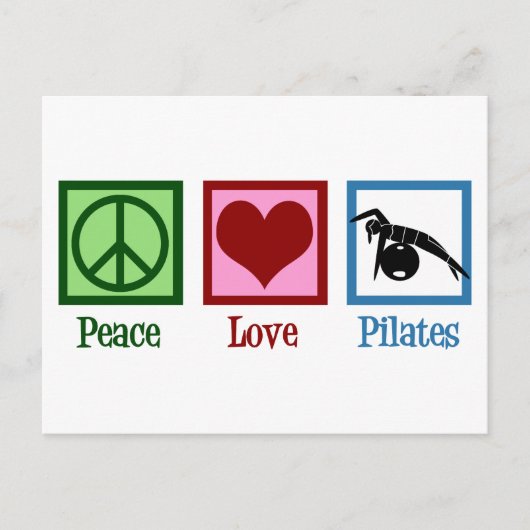Peace Love Pilates Briefkaart (Voorkant)
