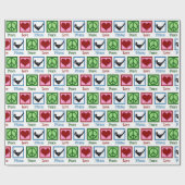 Peace Love Pilates Docent Schattige Kerstmis Cadeaupapier (Vlak)