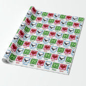 Peace Love Pilates Docent Schattige Kerstmis Cadeaupapier (Uitgerold)