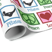 Peace Love Pilates Docent Schattige Kerstmis Cadeaupapier (Rol Hoek)
