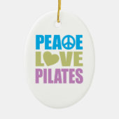 Peace Love Pilates Keramisch Ornament (Voorkant)
