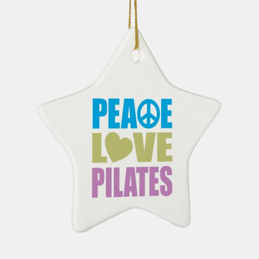 Peace Love Pilates Keramisch Ornament (Rechts)