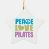 Peace Love Pilates Keramisch Ornament (Voorkant)