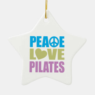 Peace Love Pilates Keramisch Ornament