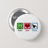 Peace Love Pilates Ronde Button 5,7 Cm (Voorkant /achterkant)