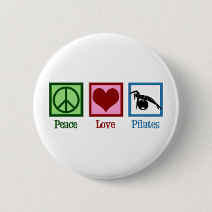 Peace Love Pilates Ronde Button 5,7 Cm
