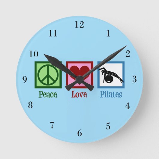 Peace Love Pilates Ronde Klok (Voorkant)
