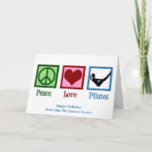 Peace Love Pilates Schattigee maatwerkstudio Feestdagen Kaart (Voorkant)
