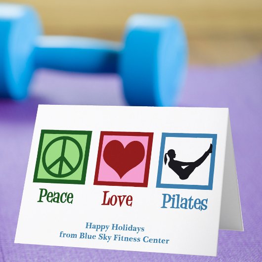 Peace Love Pilates Schattigee maatwerkstudio Feestdagen Kaart