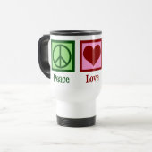 Peace Love Pilates Teacher Cute Gift Reisbeker (Voorkant links)