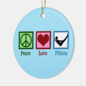 Peace Love Piloteninstructeur Boat Pose Kerstmis Keramisch Ornament (Links)