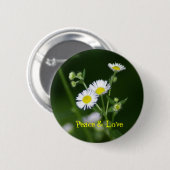 Peace & Love Pin Ronde Button 5,7 Cm (Voorkant /achterkant)