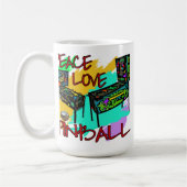 Peace Love Pinball Koffiemok (Links)