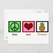 Peace Love Pineapple Briefkaart (Voorkant / Achterkant)