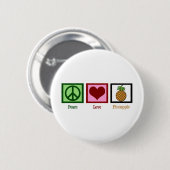 Peace Love Pineapple Ronde Button 5,7 Cm (Voorkant /achterkant)