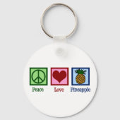 Peace Love Pineapple Sleutelhanger (Voorkant)
