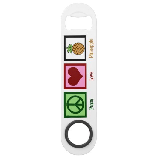 Peace Love Pineapple Speed Flessenopener (Voorkant)