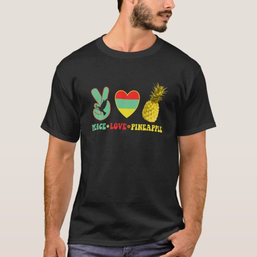 Peace Love Pineapple T-shirt (Voorkant)