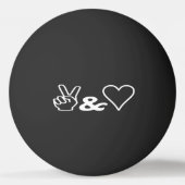 Peace & Love Ping Pong Ball (Achterkant)