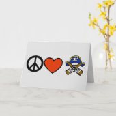Peace Love Pirate Customize Card Kaart (Gele Bloem)