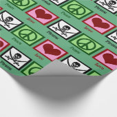 Peace Love Pirates Cadeaupapier (Hoek)