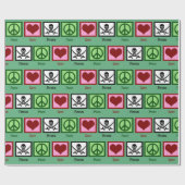 Peace Love Pirates Cadeaupapier (Vlak)