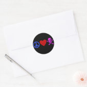 Peace Love Pirates T-shirts, Mokken, geschenken Ronde Sticker (Envelop)