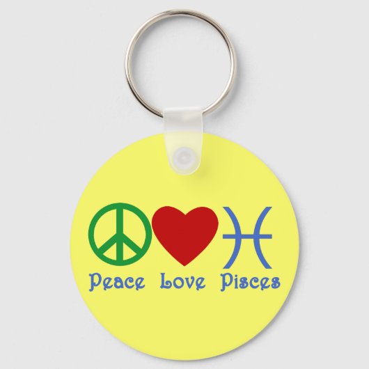 Peace Love Pisces Products Sleutelhanger (Voorkant)
