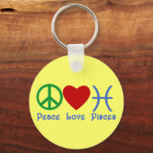 Peace Love Pisces Products Sleutelhanger (Voorkant)