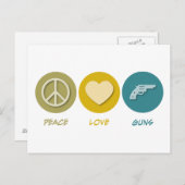 Peace Love Pistolen Briefkaart (Voorkant / Achterkant)