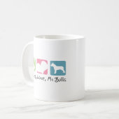Peace Love Pit Bulls Koffiemok (Voorkant links)