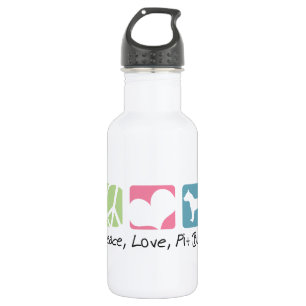 Peace Love Pit Bulls Waterfles
