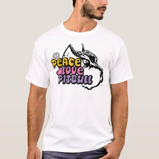 Peace Love Pitbull, antiBSL T-shirt (Voorkant)